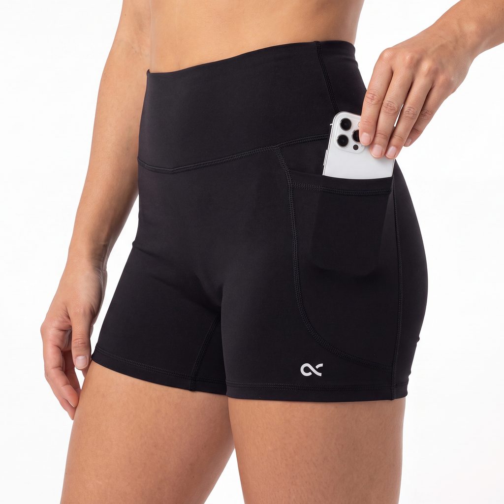 GO&GLOW Shorts Pure Black